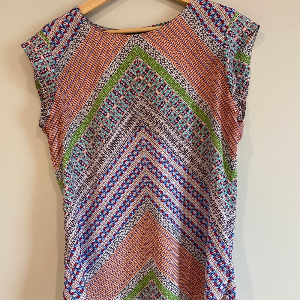 Bandana Print Colorful Sleeveless Blouse